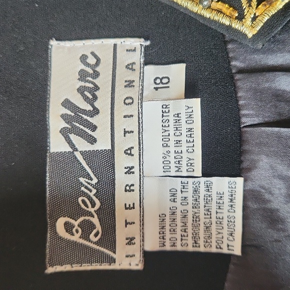 Vintage Ben Marc Int'l Embroidered Embellished Suit Blazer Size 18 - Picture 15 of 15